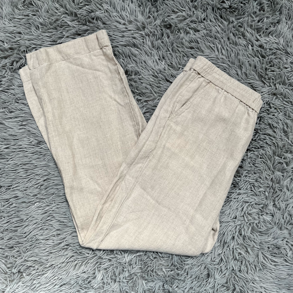 Talbots Wide Leg Linen Pants, Size 8